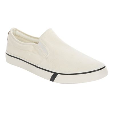 Cream casual slip-on shoes