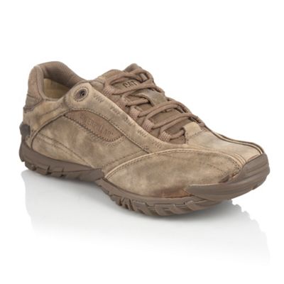 Khaki mesh lined casual trainers                                                                                                