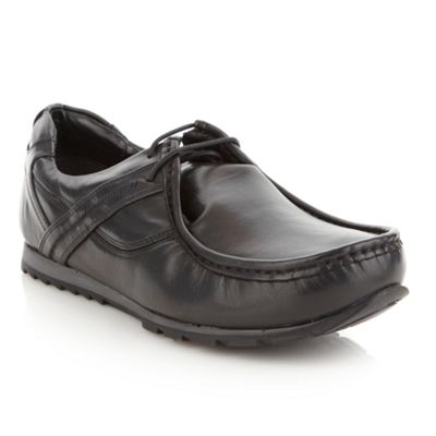 Black panelled smart shoes                                                                                                      