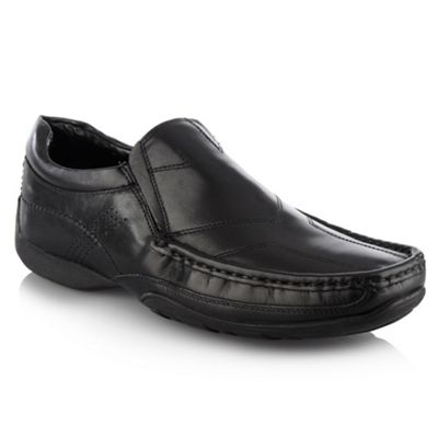 Black leather panel shoes                                                                                                       