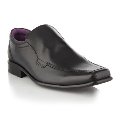 Designer black curved stitch detail shoes                                                                                       