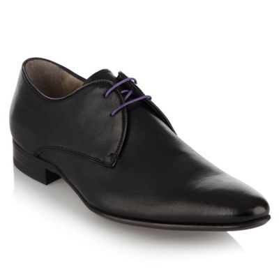 Designer black contrasting lace shoes                                                                                           