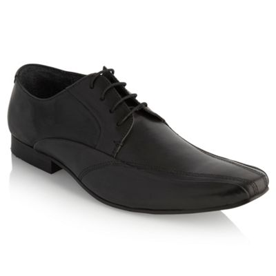 Designer black tramline stitch shoes                                                                                            