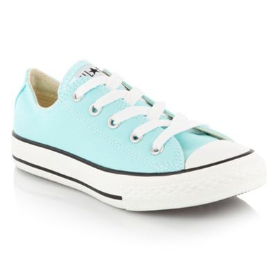 Boys aqua canvas trainers