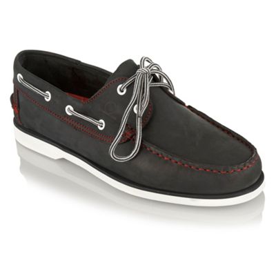 Navy suede lace boat shoes                                                                                                      