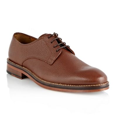 Designer dark red grained leather shoes                                                                                         