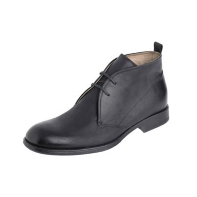 Designer black chukka boots                                                                                                     