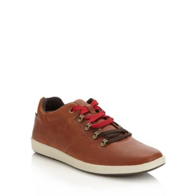 Brown 'Roarke' leather trainers                                                                                                 