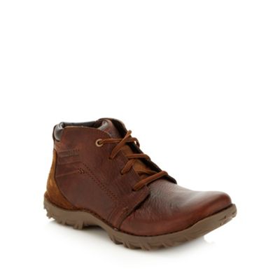 Brown 'Transform' leather ankle boots                                                                                           