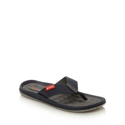 Navy textured toe post flip flops                                                                                               