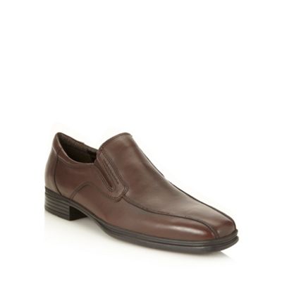 Brown leather 'Bodmin' slip on shoes                                                                                            
