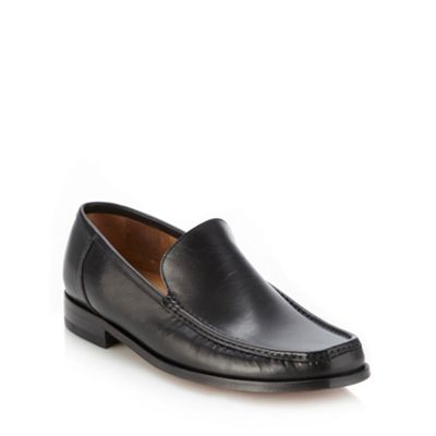 Black formal leather moccasins                                                                                                  