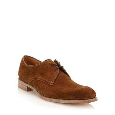 Designer brown suede pointed shoes                                                                                              