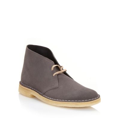 Clarks grey 'Desert' suede boots                                                                                                