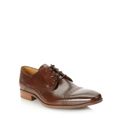 Designer brown square cap toed shoes                                                                                            