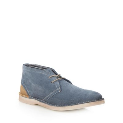 Pale blue suede desert boots                                                                                                    
