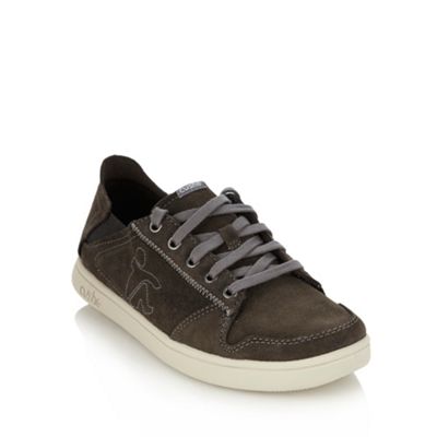 Grey suede lace up trainers                                                                                                     