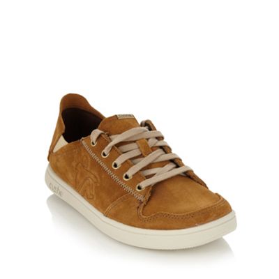 Tan suede lace up trainers                                                                                                      