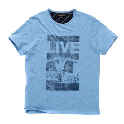 Blue Live on stage printed t-shirt