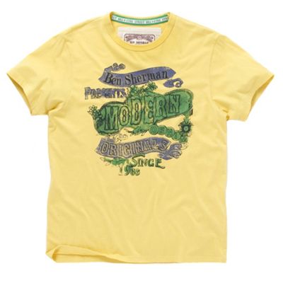 Ben Sherman Yellow printed t-shirt