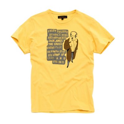 Ben Sherman Yellow commentator world cup t-shirt