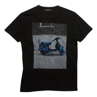 Ben Sherman Black scooter themed t-shirt