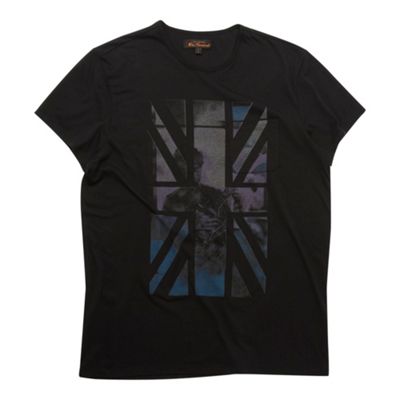 Ben Sherman Black printed Union Jack t-shirt