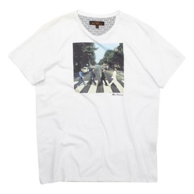 Ben Sherman White Beatles Abbey Road print t-shirt