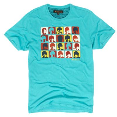Aqua Beatles multiple faces t-shirt