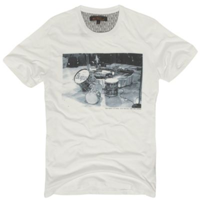 Ben Sherman White Beatles drum t-shirt