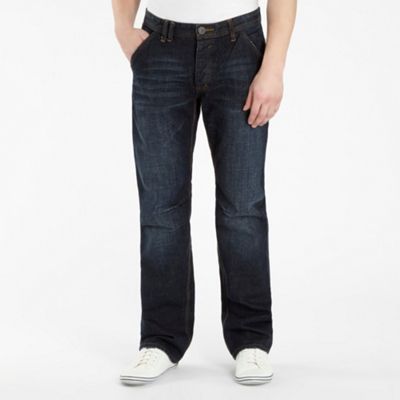 Dark blue straight leg jeans
