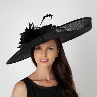 Designer black oversize flower hair piece                                                                                       