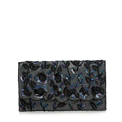 debenhams silver clutch bag