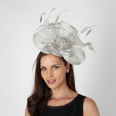 Designer silver embellished flower hair piece                                                                                   