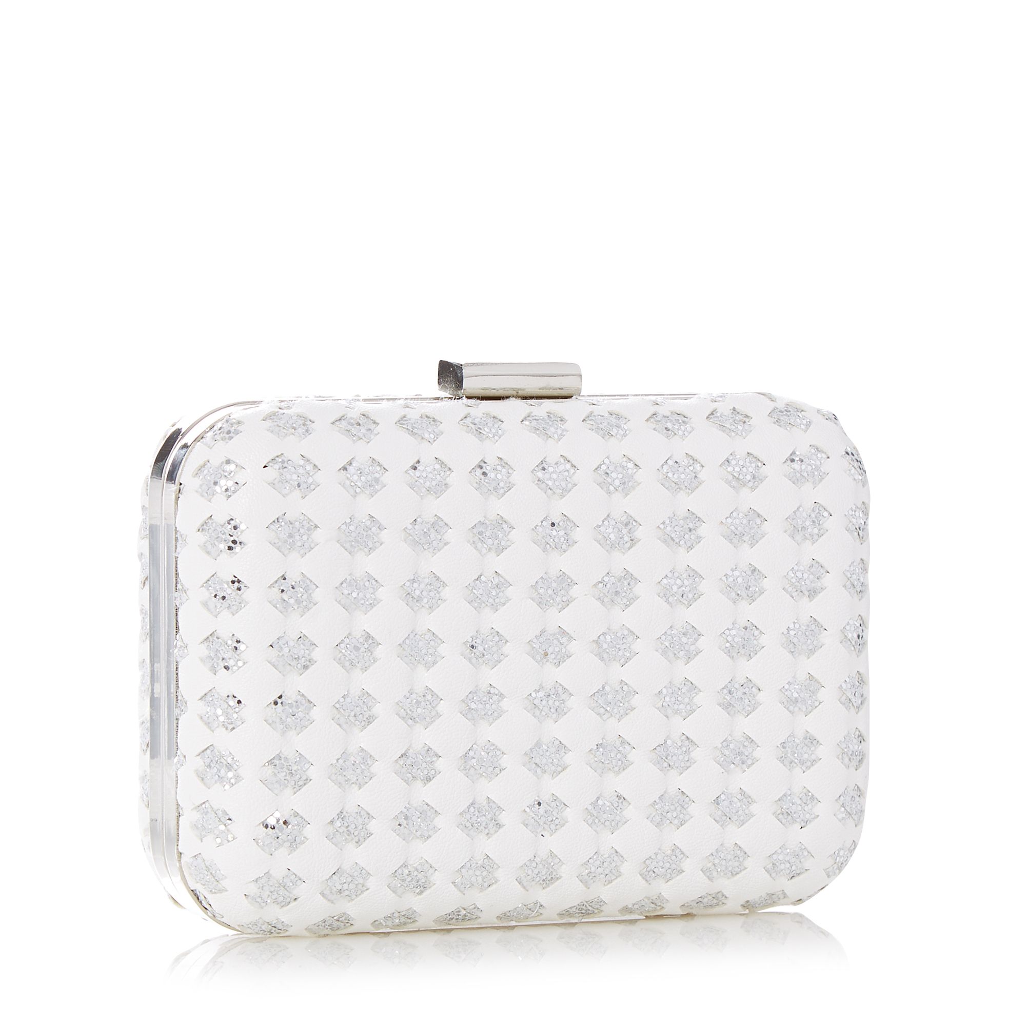 Floozie By Frost French Womens White Woven Glitter Clutch Bag From Debenhams | eBay