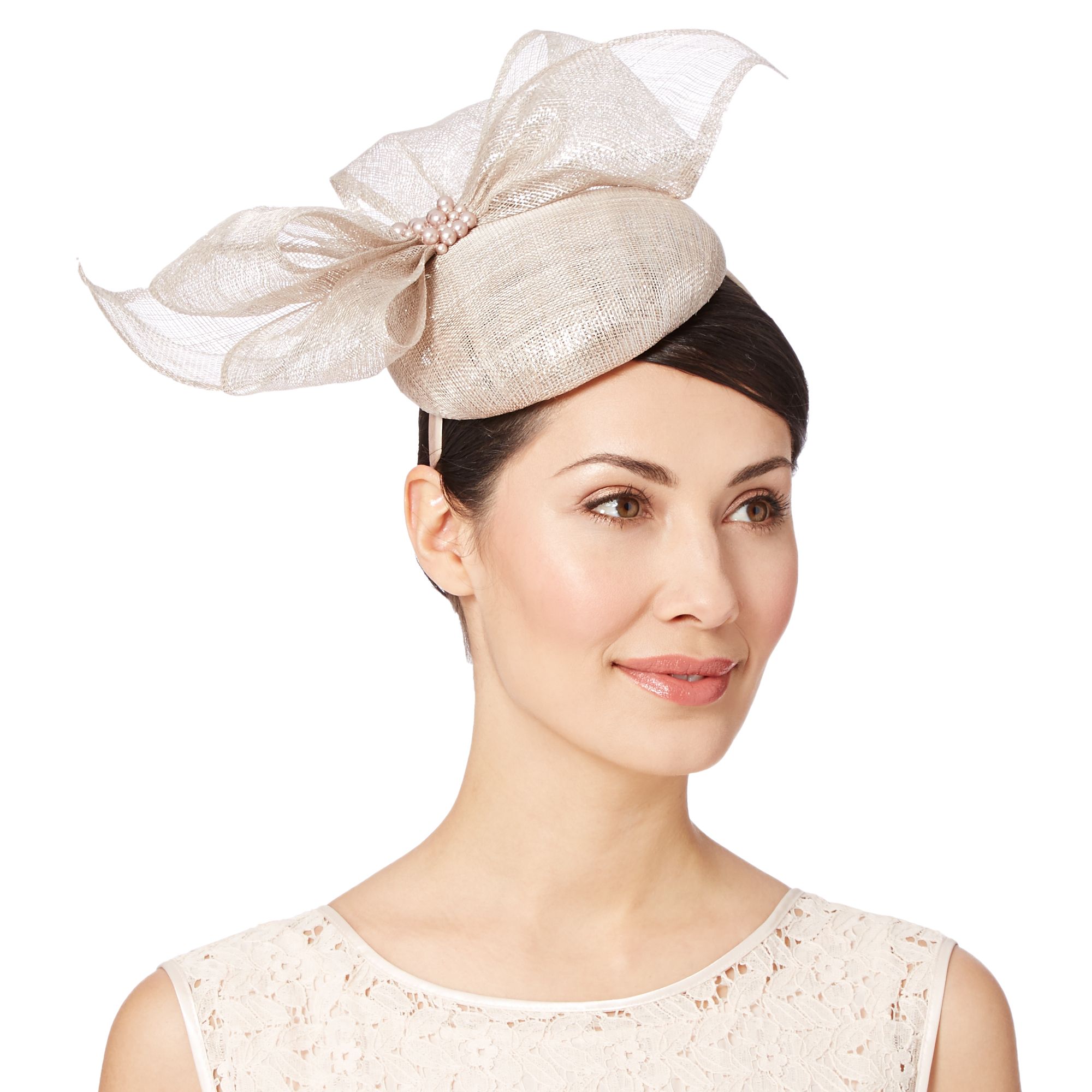 Debut Womens Natural Metallic Button Bow Fascinator From Debenhams eBay