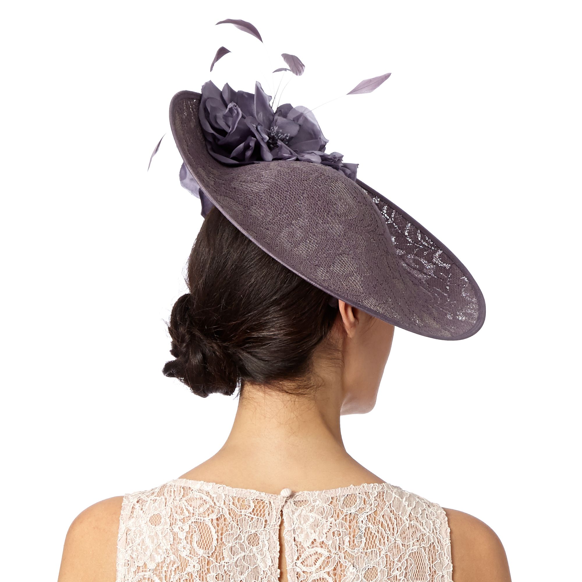 Debut Womens Mauve Lace Satin Peony Hat Fascinator From Debenhams eBay