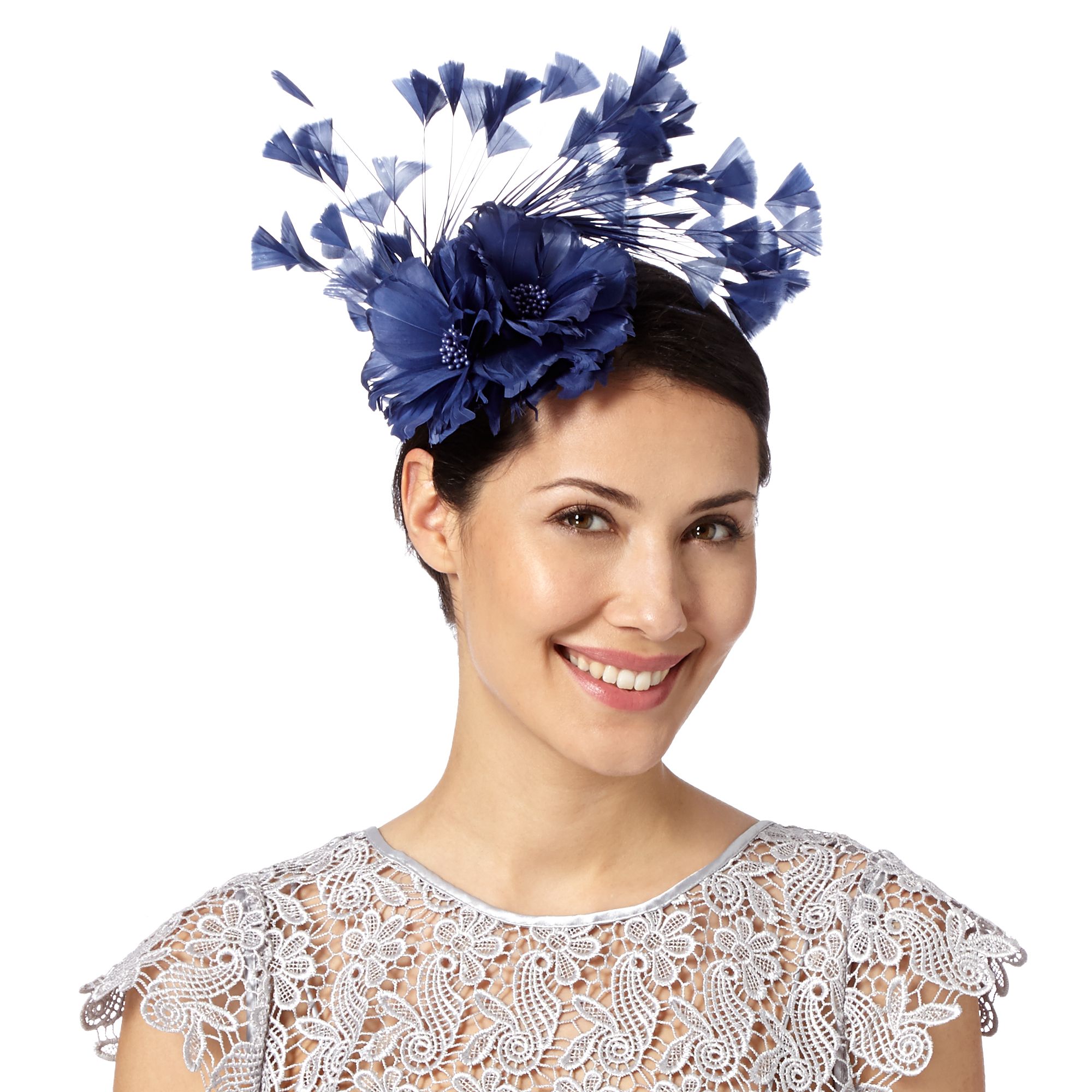 J By Jasper Conran Womens Designer Navy Exploding Orchid Fascinator eBay