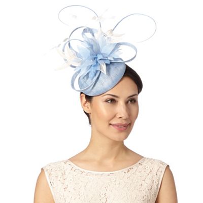 pale blue hats and fascinators