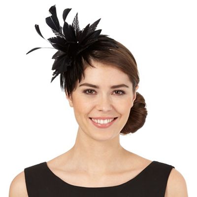 black wedding fascinators