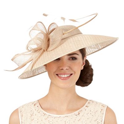 beige wedding hats