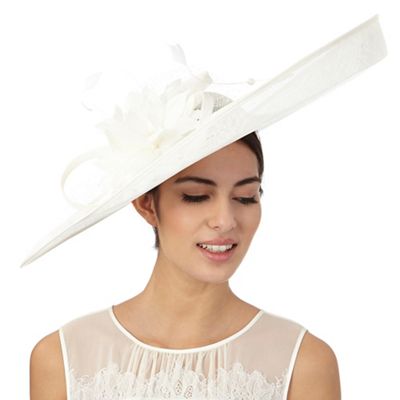 Ladies ivory on sale wedding hats