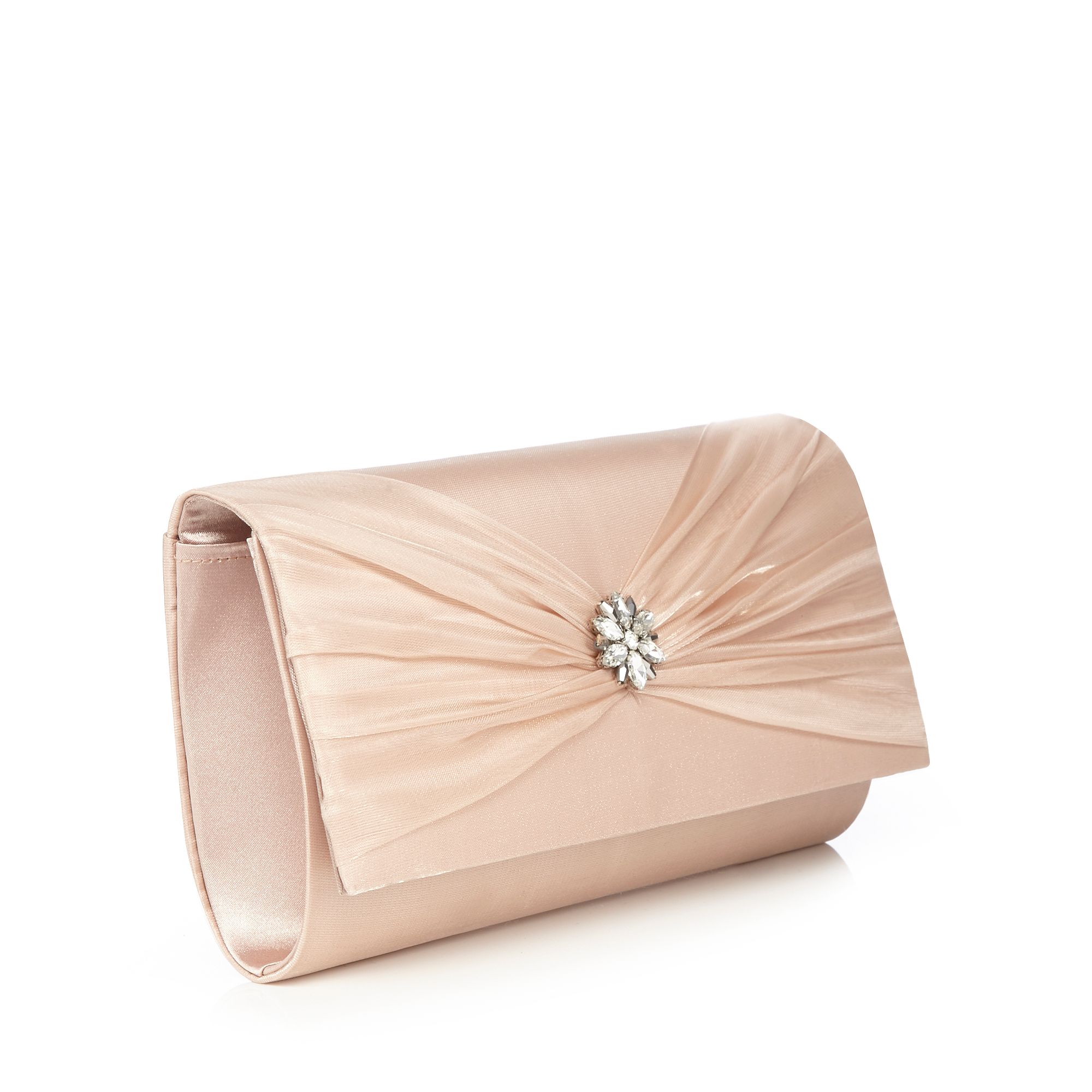 Debut Womens Beige Bow Detail Jewel Embellished Clutch Bag From Debenhams | eBay