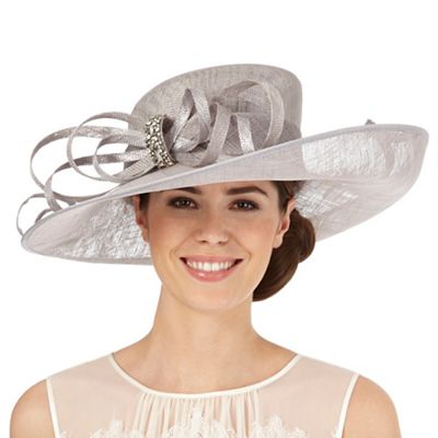 grey wedding hats and fascinators