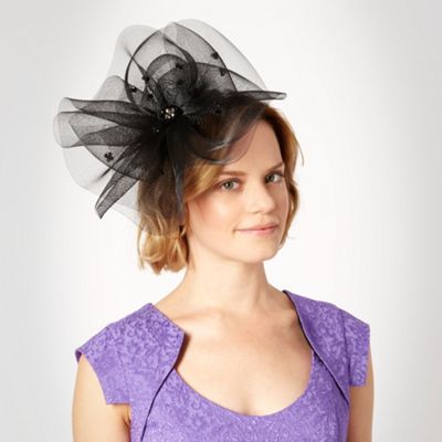 Black Meshed Bow Jewel Headband                                                                                                 