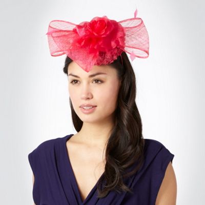 Bright Pink Rose Applique Headband                                                                                              