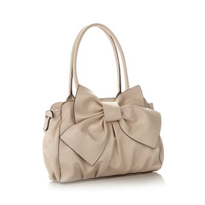 Cream Oversized Bow Shoulder Bag                                                                                                