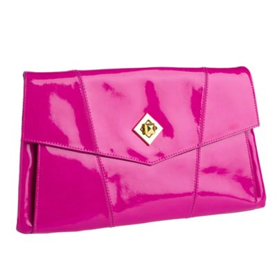 Pale Pink Clutch  on Bright Pink    George    Envelope Clutch Bag   20 00