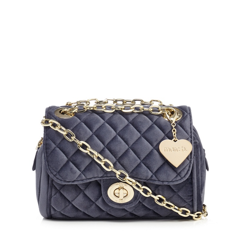 Marc B - Dark Blue Velvet 'Knightsbridge' Quilted Shoulder Bag Review