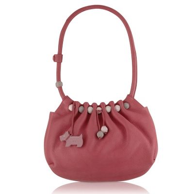 Dark pink 'Godalming' medium hobo tote bag